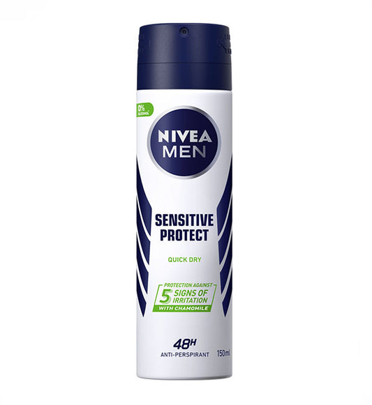 Nivea Men Sensitive Protect Quick Dry 48h Anti-perspirant Spray 150ml 6t (4005808663798)