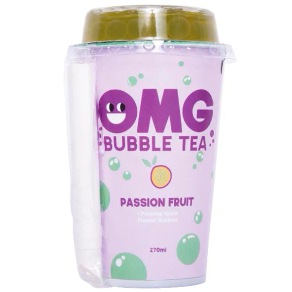 OMG Bubble Tea Passion Fruit Green Apple 270ml 10τ (4779033974218)