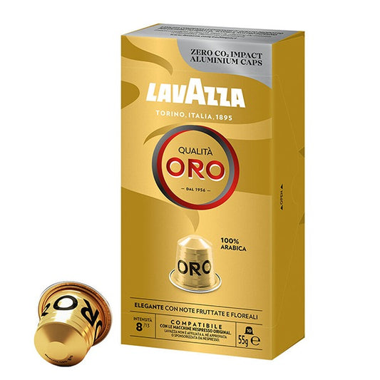 Lavazza Κάψουλες Espresso Qualita Oro Συμβατές με Μηχανή Nespresso 10caps 10τ (8000070053465)