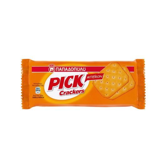 Παπαδοπούλου Pick Crackers με Γεύση Μπέικον 100gr 12τ (5201004022318)