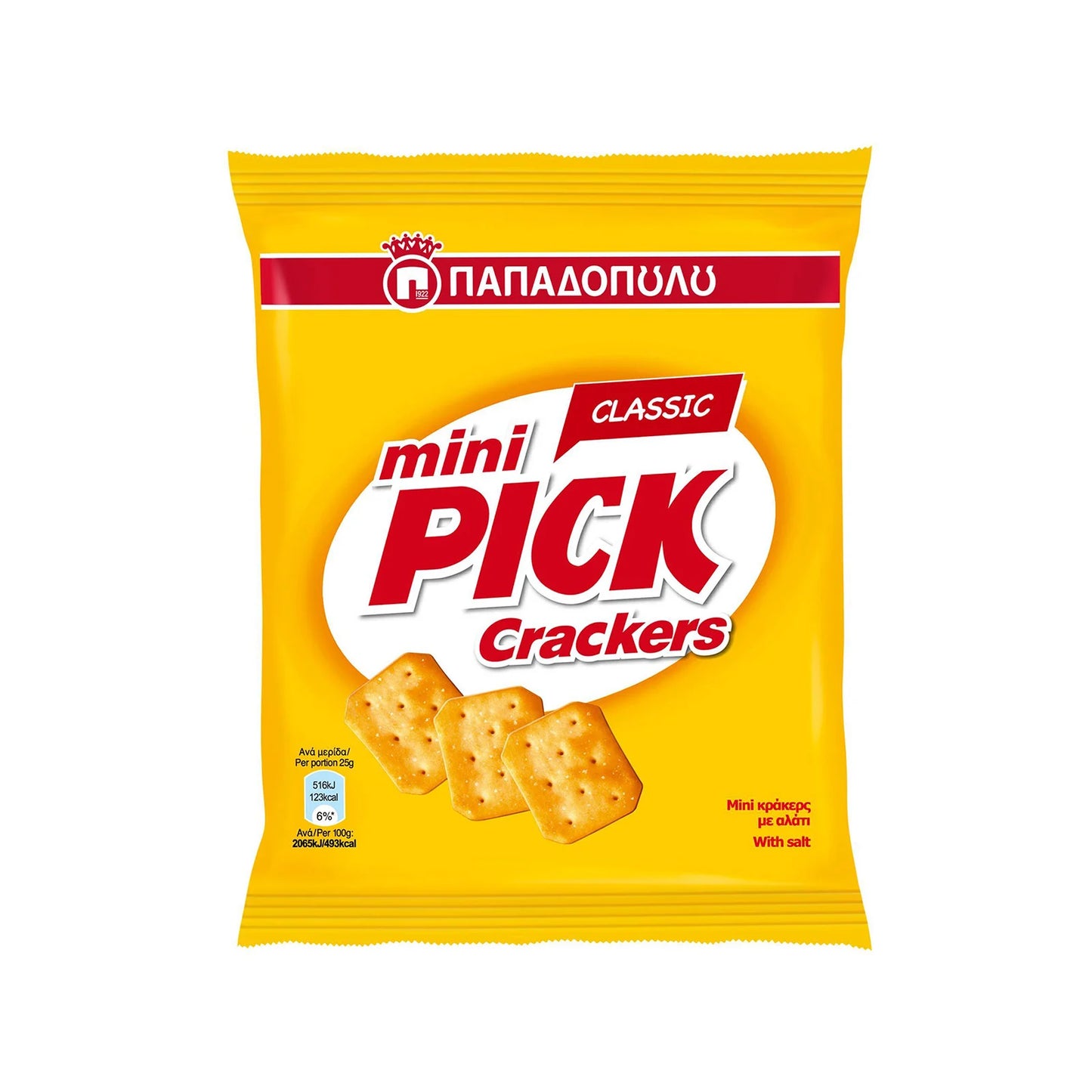 Παπαδοπούλου Mini Pick Crackers Classic 70gr 12τ (5201004022448)