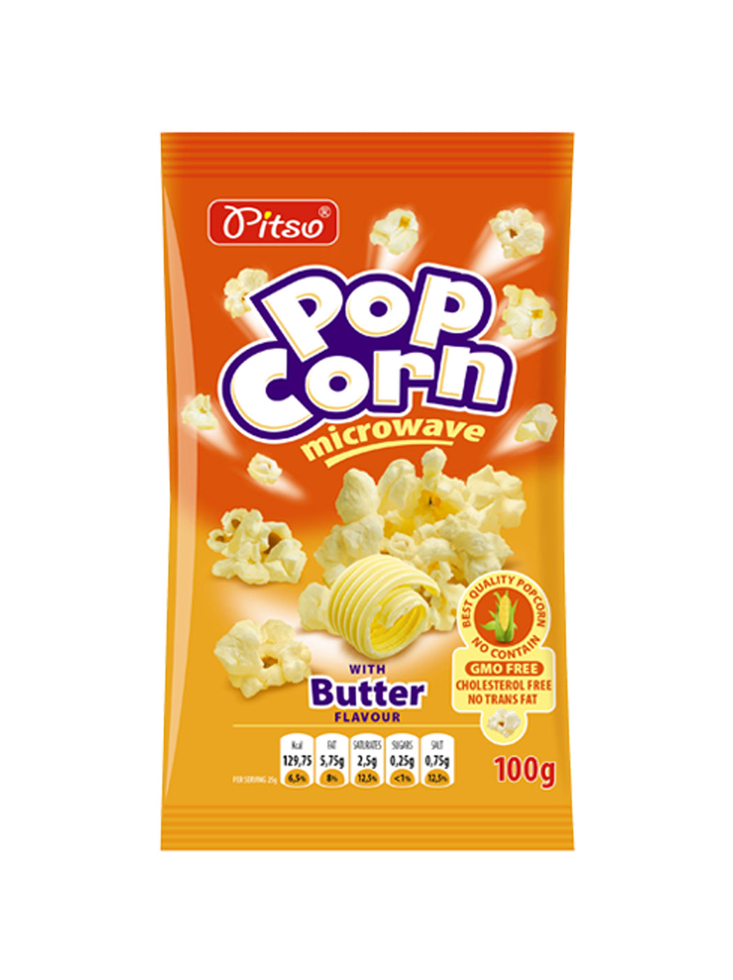 Pop Corn Pitso Butter Για Φούρνο Μικροκυμάτων 15x100gr (3800230253019)