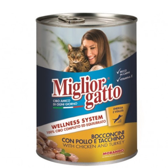 Morando Miglior Gatto Wellness Turkey / Chicken 405gr (8007520012188)