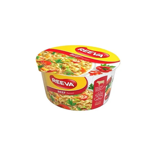 Reeva Noodles Bowl με Μοσχάρι 75gr 24τ (4820179253320)