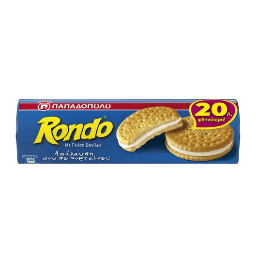 Παπαδοπούλου Rondo με Γεύση Βανίλια 250gr -0,20€ 12τ (5201004240101)