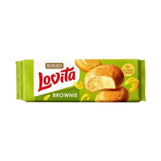 Roshen Μπισκότα Lovita Cookies Brownie Με Λεμόνι 152gr (4823077646287)
