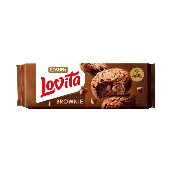 Roshen Μπισκότα Lovita Cookies Brownie Με Κακάο 152gr (4823077646294)