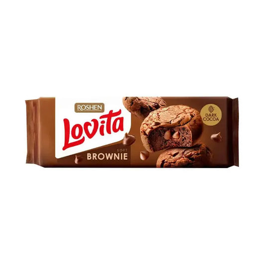 Roshen Μπισκότα Lovita Cookies Brownie Με Κακάο 152gr (4823077646294)