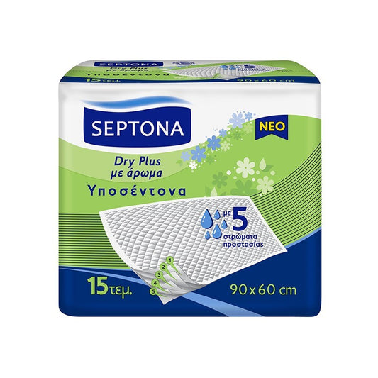 Septona Ακράτειας Dry Plus Με Άρωμα 60 x 90cm 15τμχ 6τ (5201410890242)