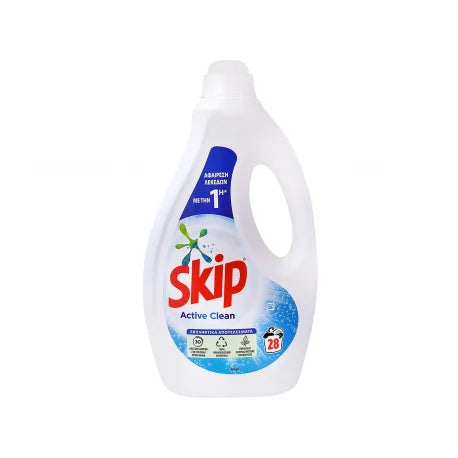 Skip Υγρό Απορρυπαντικό Πλυντηρίου Ρούχων Active Clean 28 πλύσεις 5τ (8720181426193