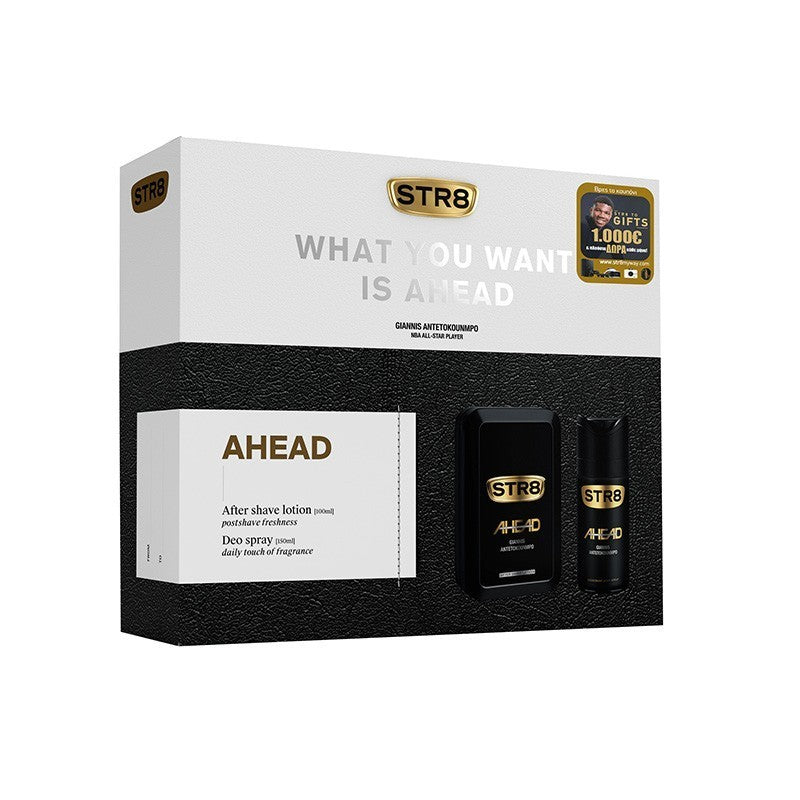 Str8 Ahead After Shave Lotiom 100ml + Deo Spray 150ml, THE GIFT SET (5201314110576)