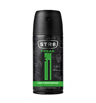 STR8 Freak Αποσμητικό 48h σε Spray 150ml 6τ (5201314145066)