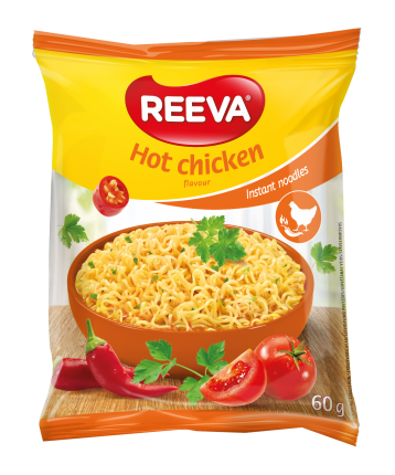 REEVA INSTANT NOODLES WITH HOT CHICKEN 60g (4820179256932)