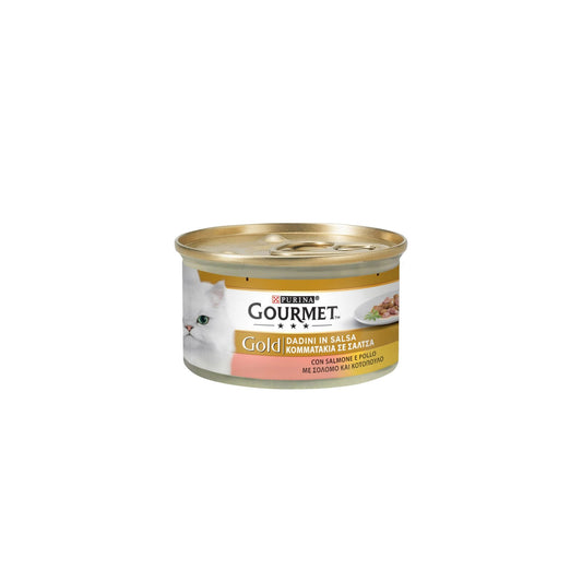 Purina Gourmet Gold Κοτόπουλο/Σολομός 85gr 24τ (80361497)