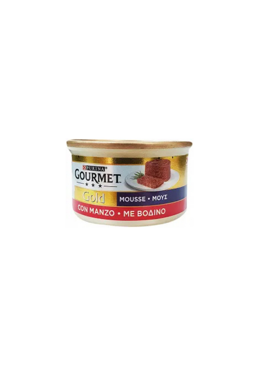 Purina Gourmet Gold Τρυφερό Βοδινό Mousse 85gr 24τ (80393320)