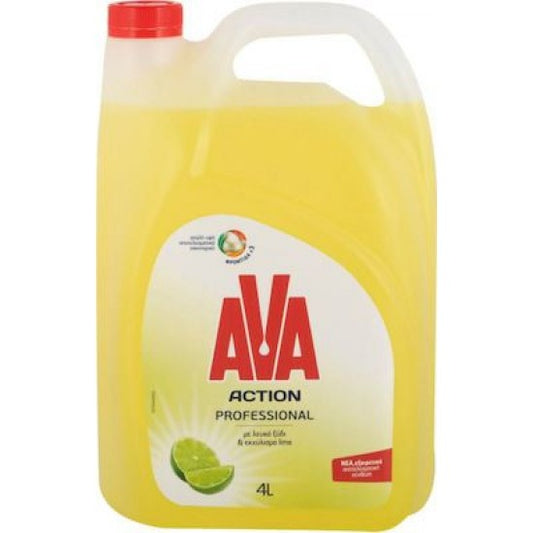 Ava Professional Dishwashing Liquid White Vinegar &amp; Lime 4L 4t (5201314075318)